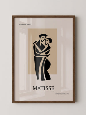 Umarmendes Paar Kontur Beige