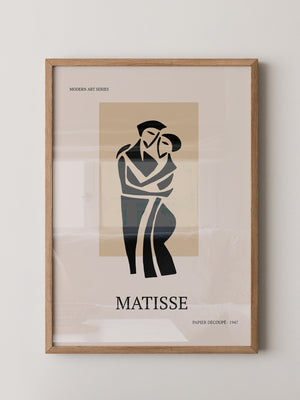 Umarmendes Paar Kontur Beige