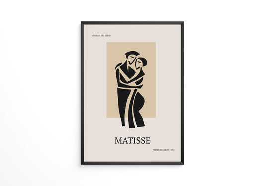 Umarmendes Paar Kontur Beige