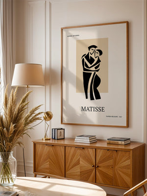 Umarmendes Paar Kontur Beige