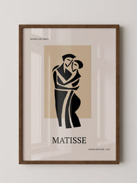 Umarmendes Paar Kontur Beige