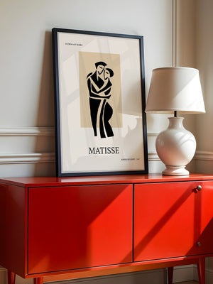 Umarmendes Paar Kontur Beige
