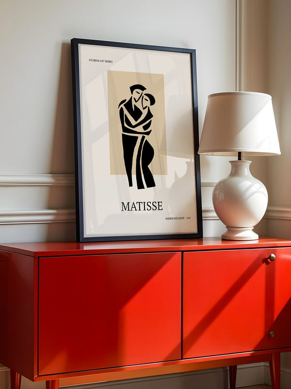 Umarmendes Paar Kontur Beige
