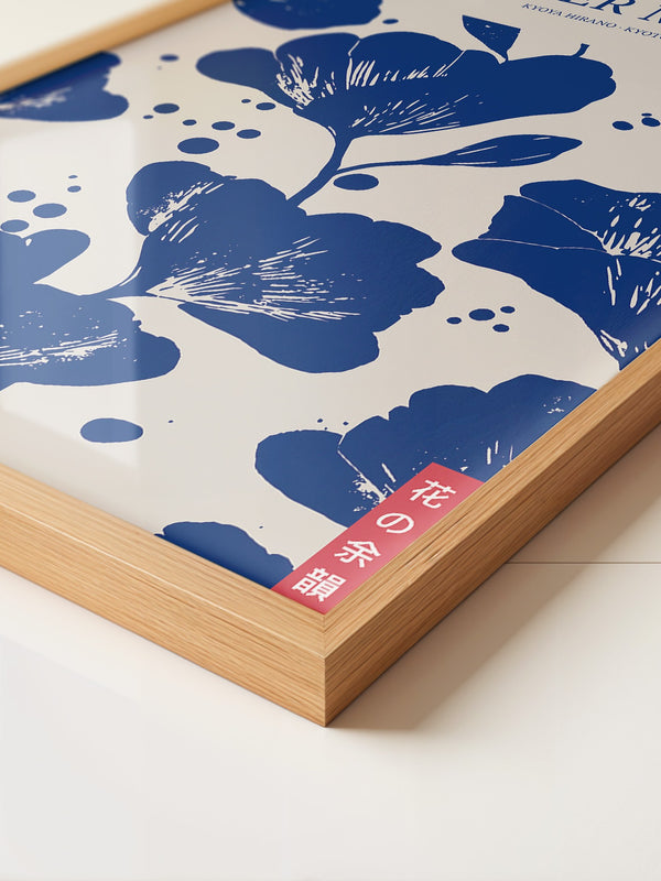 Blumen Blau Weiß Grafik