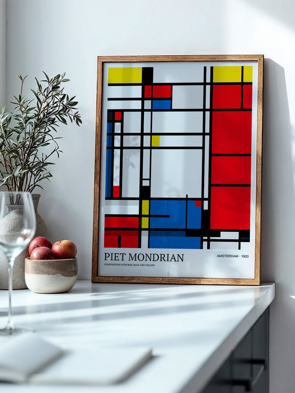 Rote Blaue Gelbe Rechtecke Geometrie