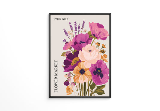 Bunte Blumen Strauß Paris