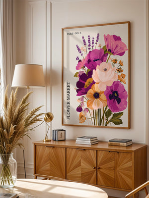 Bunte Blumen Strauß Paris