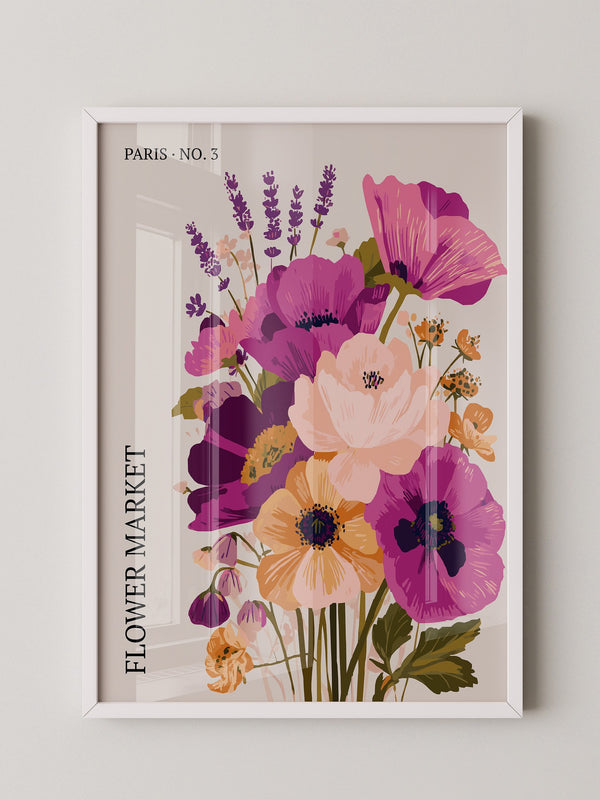 Bunte Blumen Strauß Paris