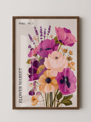 Bunte Blumen Strauß Paris