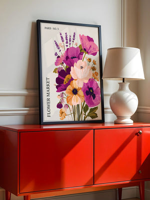 Bunte Blumen Strauß Paris