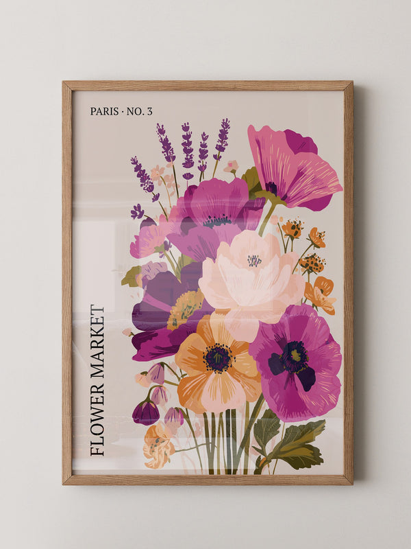 Bunte Blumen Strauß Paris