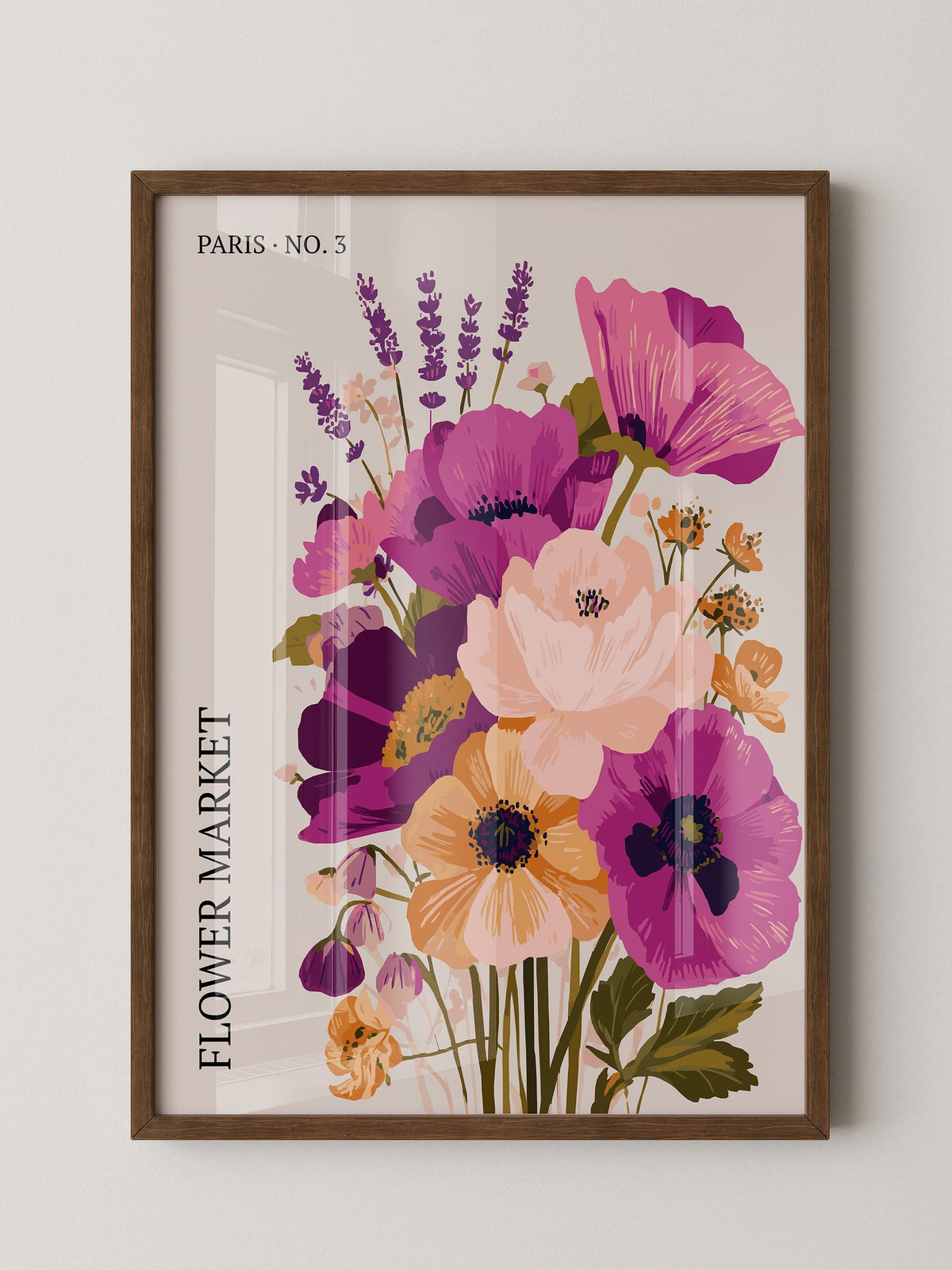 Bunte Blumen Strauß Paris