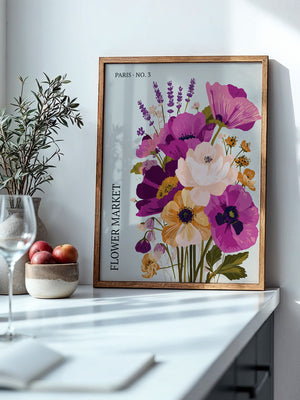 Bunte Blumen Strauß Paris