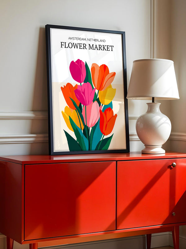 Bunte Tulpen Grafik