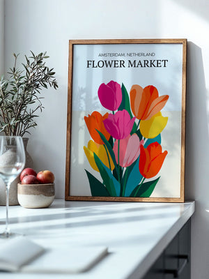 Bunte Tulpen Grafik