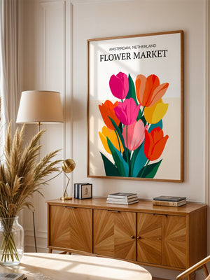 Bunte Tulpen Grafik