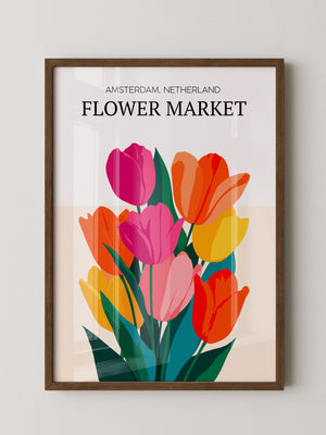 Bunte Tulpen Grafik