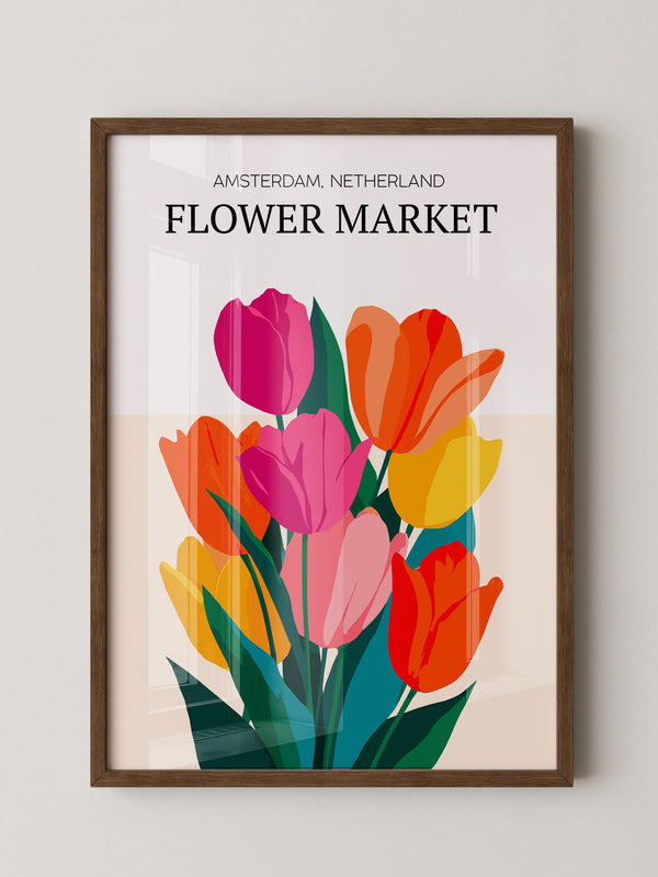 Bunte Tulpen Grafik