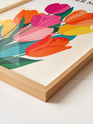 Bunte Tulpen Grafik