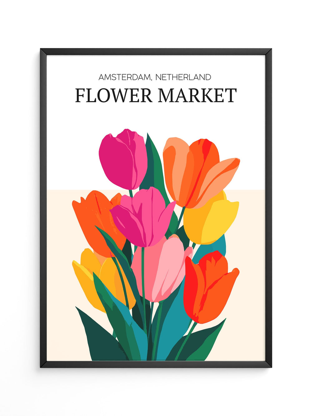 Bunte Tulpen Grafik