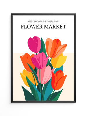 Bunte Tulpen Grafik
