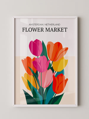 Bunte Tulpen Grafik