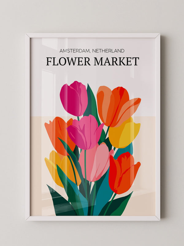 Bunte Tulpen Grafik