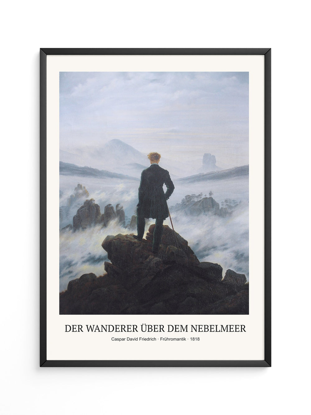 Wanderer Nebelmeer Romantische Landschaft