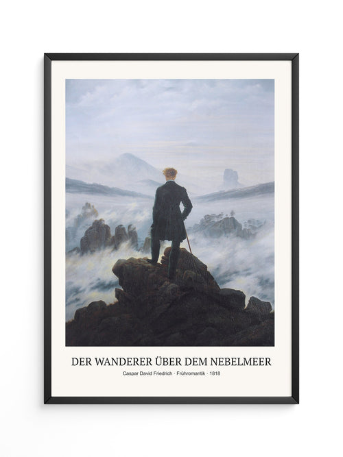 Wanderer Nebelmeer Romantische Landschaft