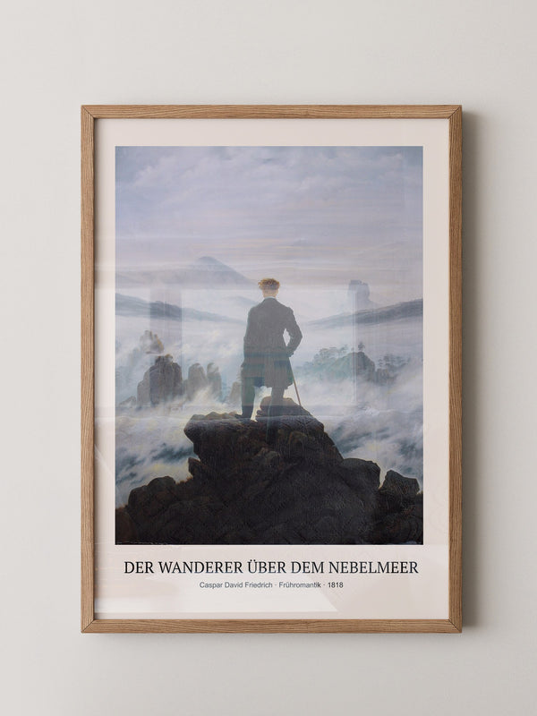Wanderer Nebelmeer Romantische Landschaft