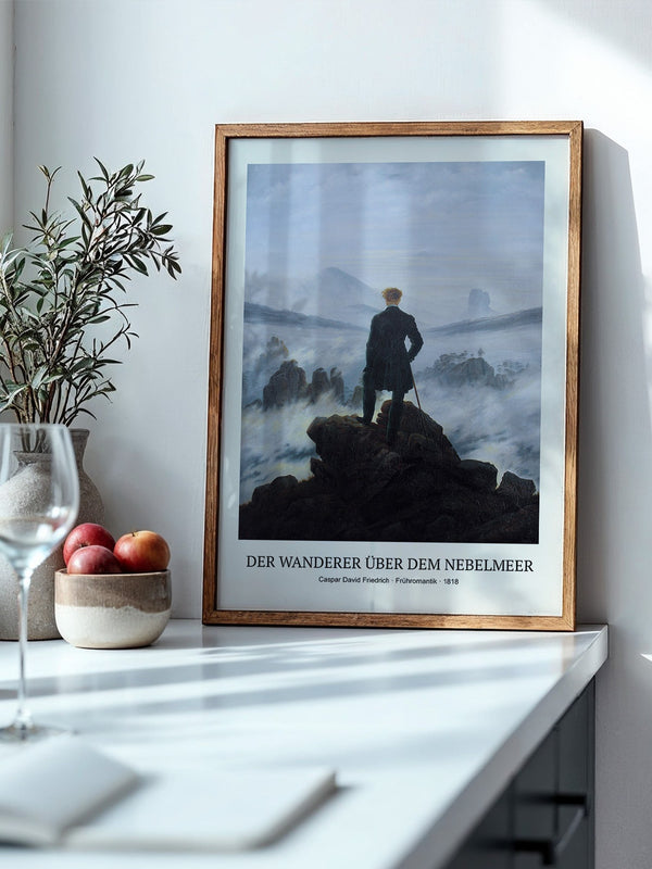 Wanderer Nebelmeer Romantische Landschaft