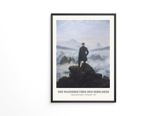 Wanderer Nebelmeer Romantische Landschaft