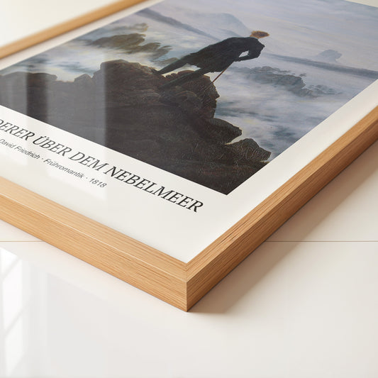 Wanderer Nebelmeer Romantische Landschaft