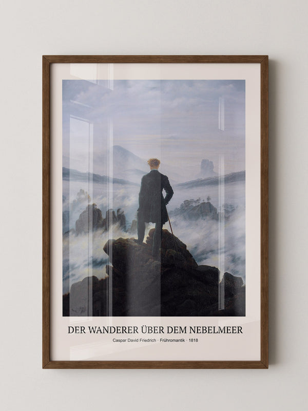 Wanderer Nebelmeer Romantische Landschaft