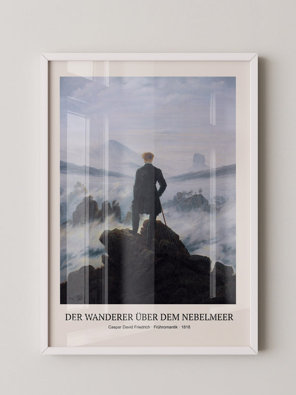 Wanderer Nebelmeer Romantische Landschaft