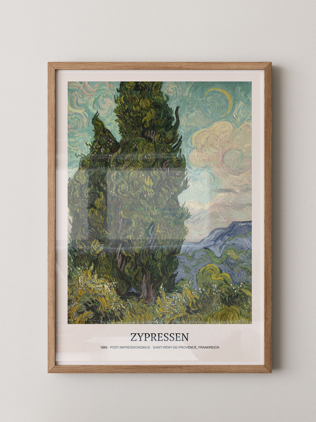 Zypressen Landschaft Wirbelhimmel