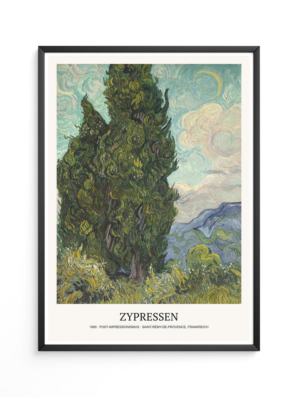 Zypressen Landschaft Wirbelhimmel