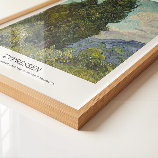 Zypressen Landschaft Wirbelhimmel