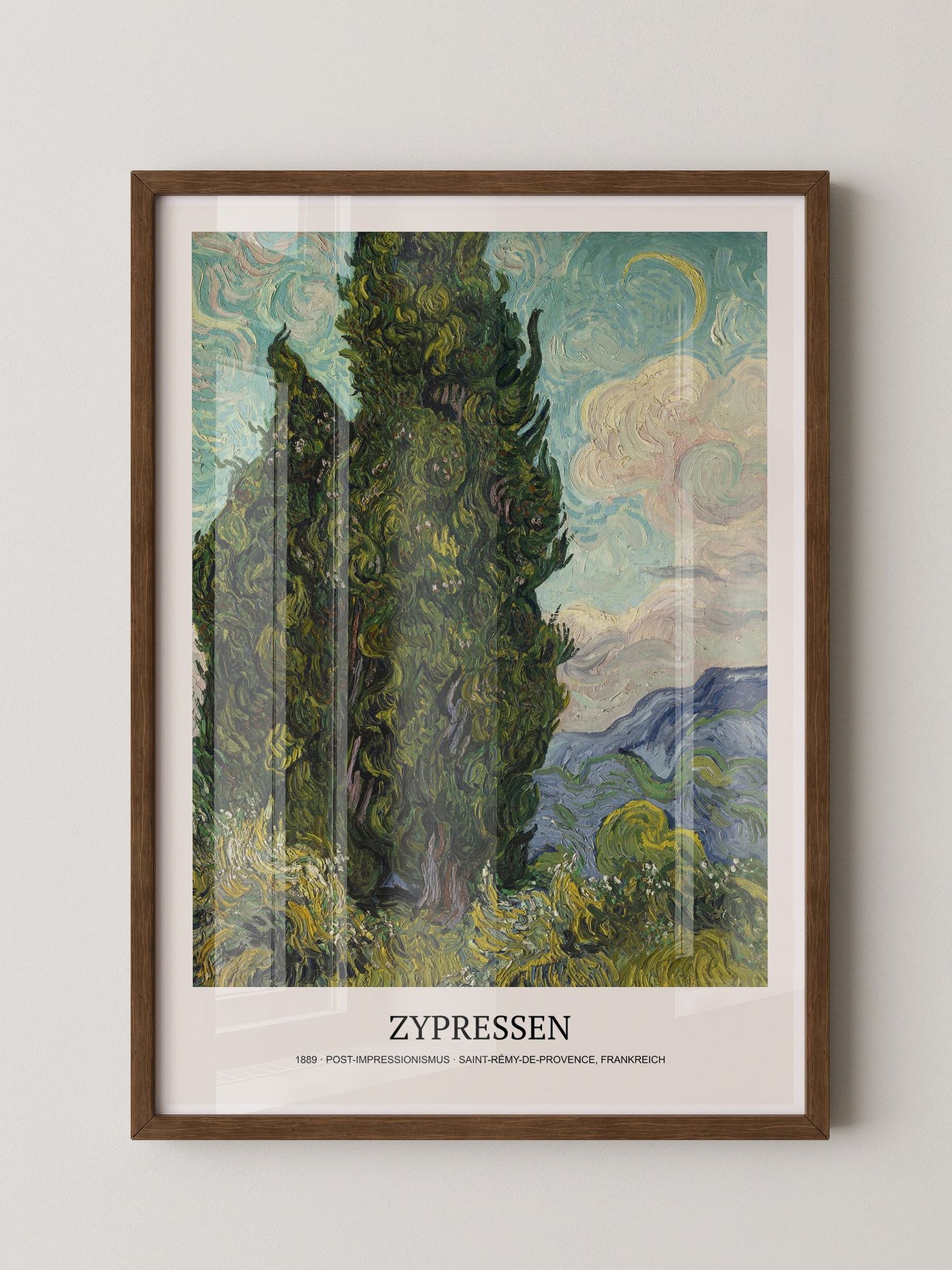 Zypressen Landschaft Wirbelhimmel