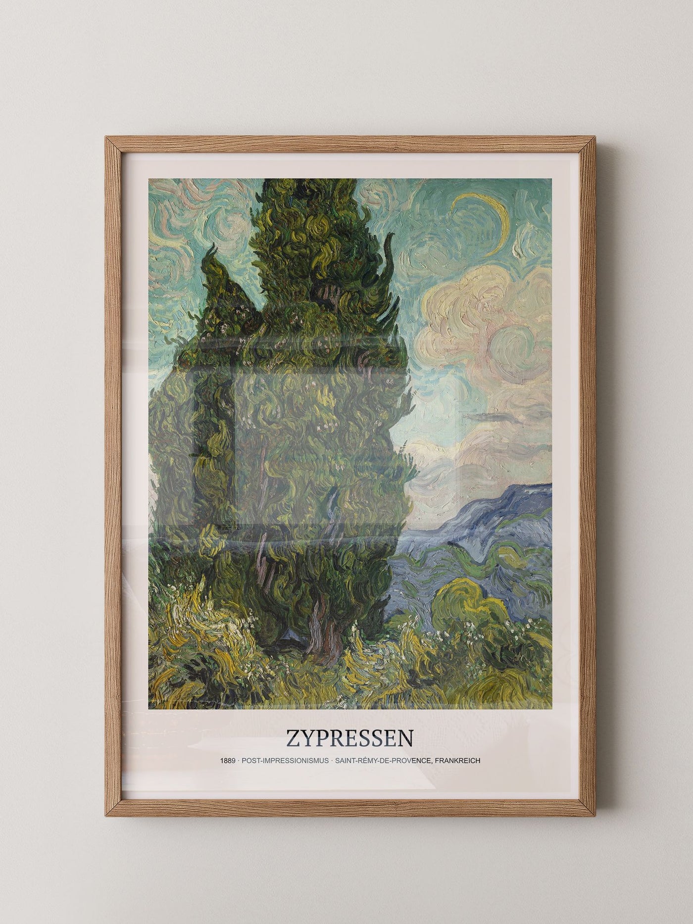 Zypressen Landschaft Wirbelhimmel