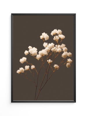 Weiße Blüten Zweige Minimalistisch