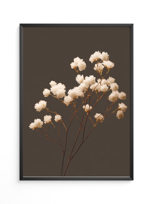 Weiße Blüten Zweige Minimalistisch