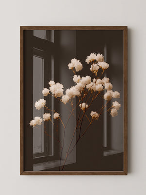 Weiße Blüten Zweige Minimalistisch