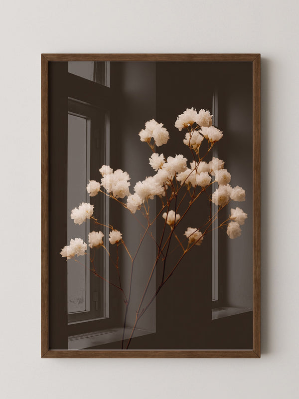 Weiße Blüten Zweige Minimalistisch
