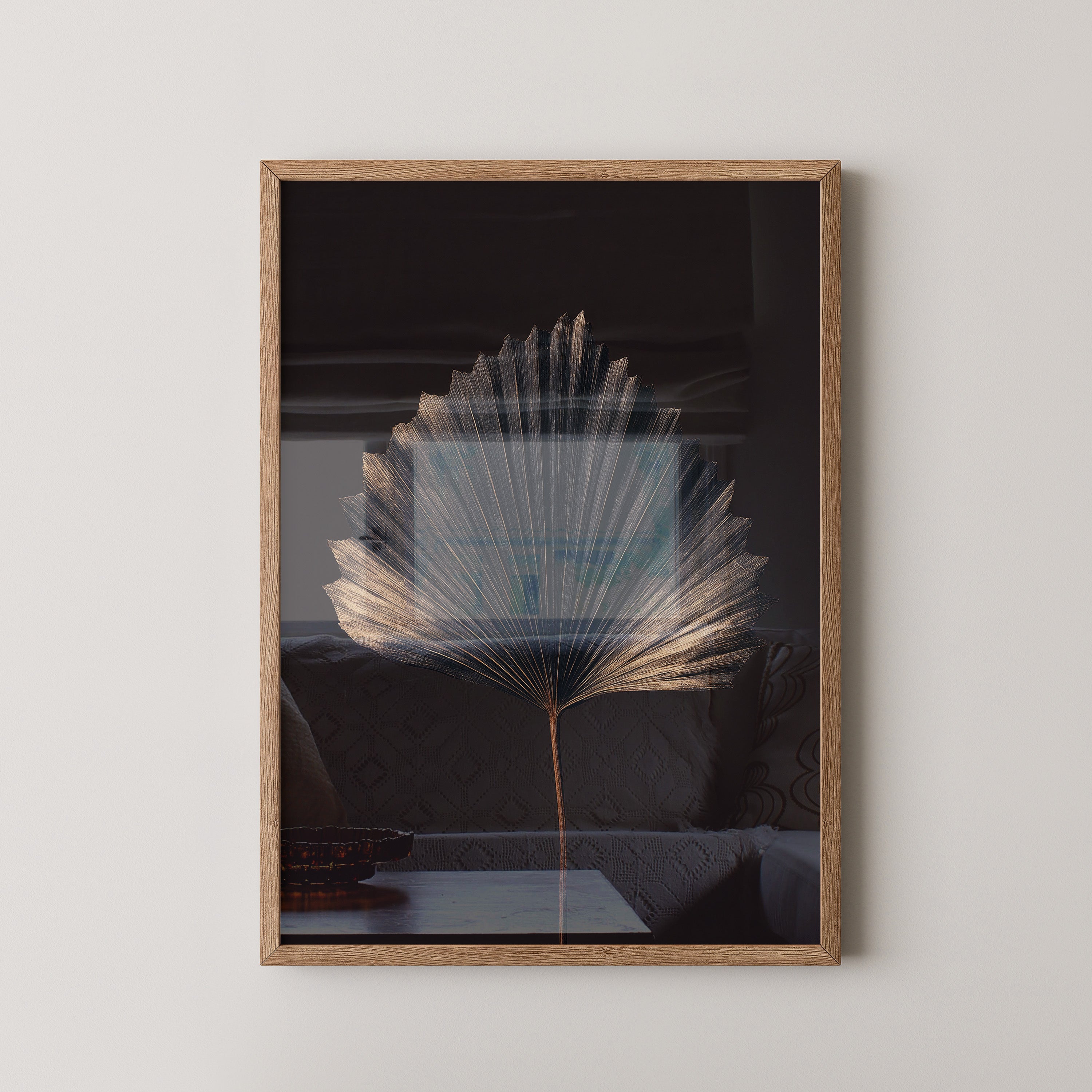 Fächerblatt Goldene Strukturen