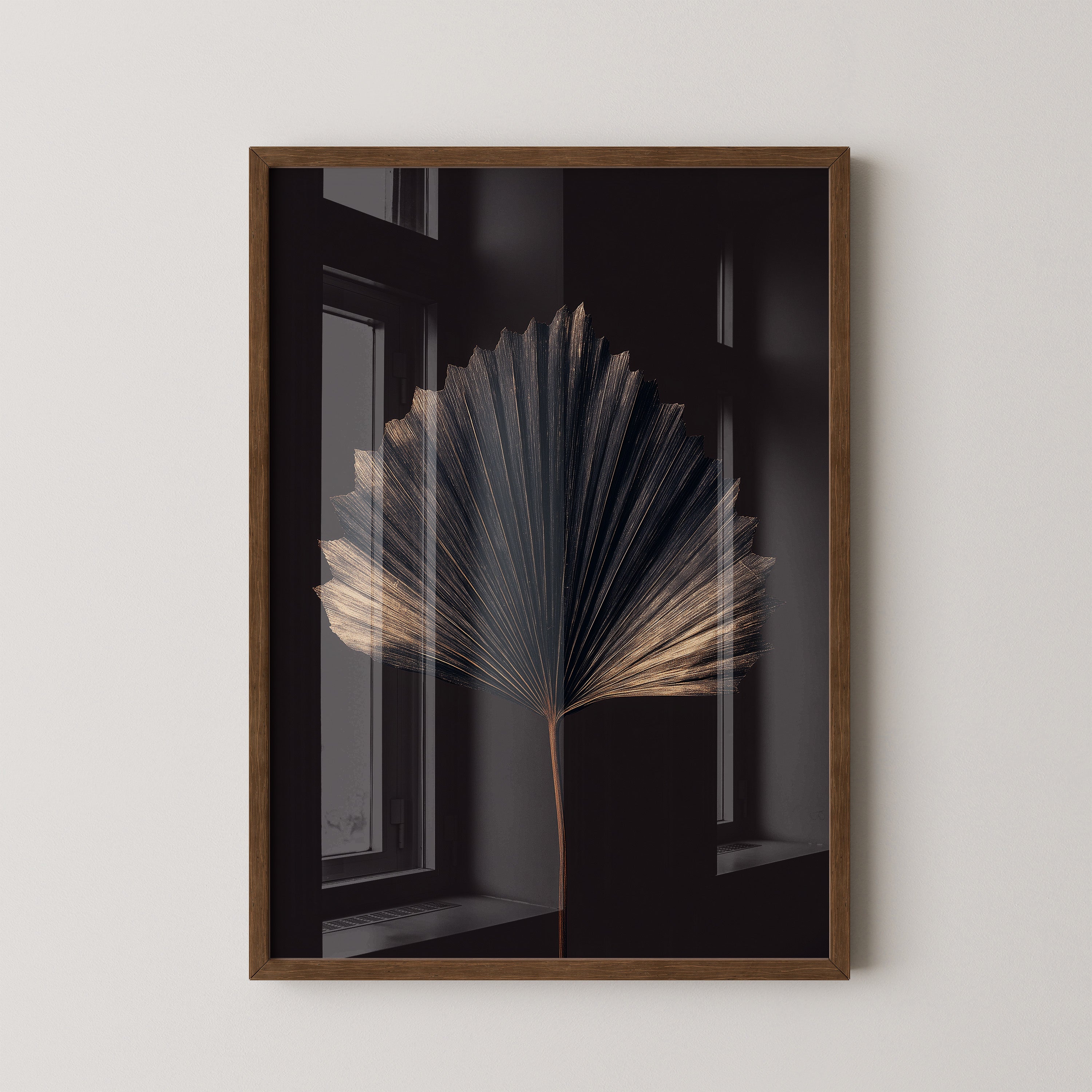 Fächerblatt Goldene Strukturen