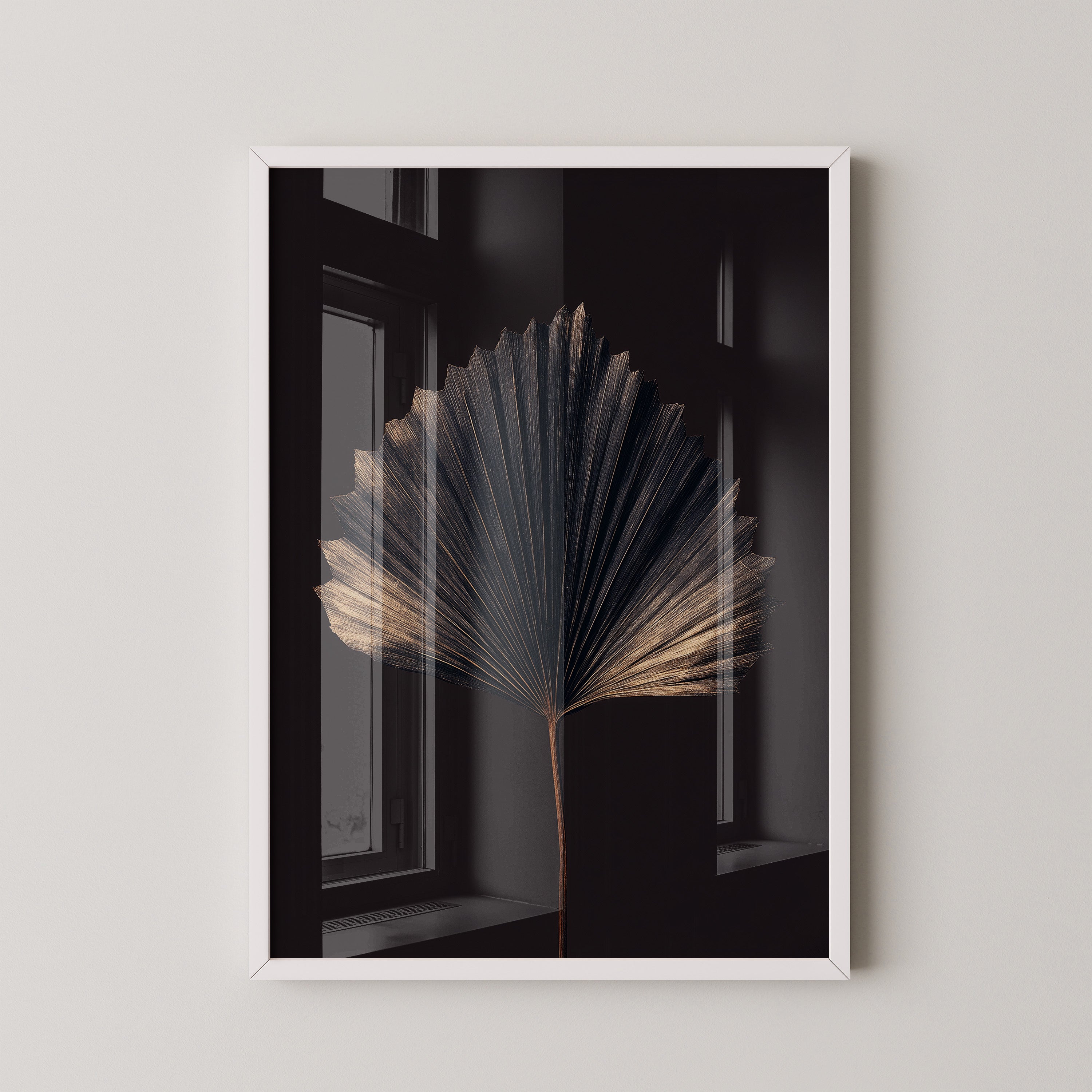 Fächerblatt Goldene Strukturen