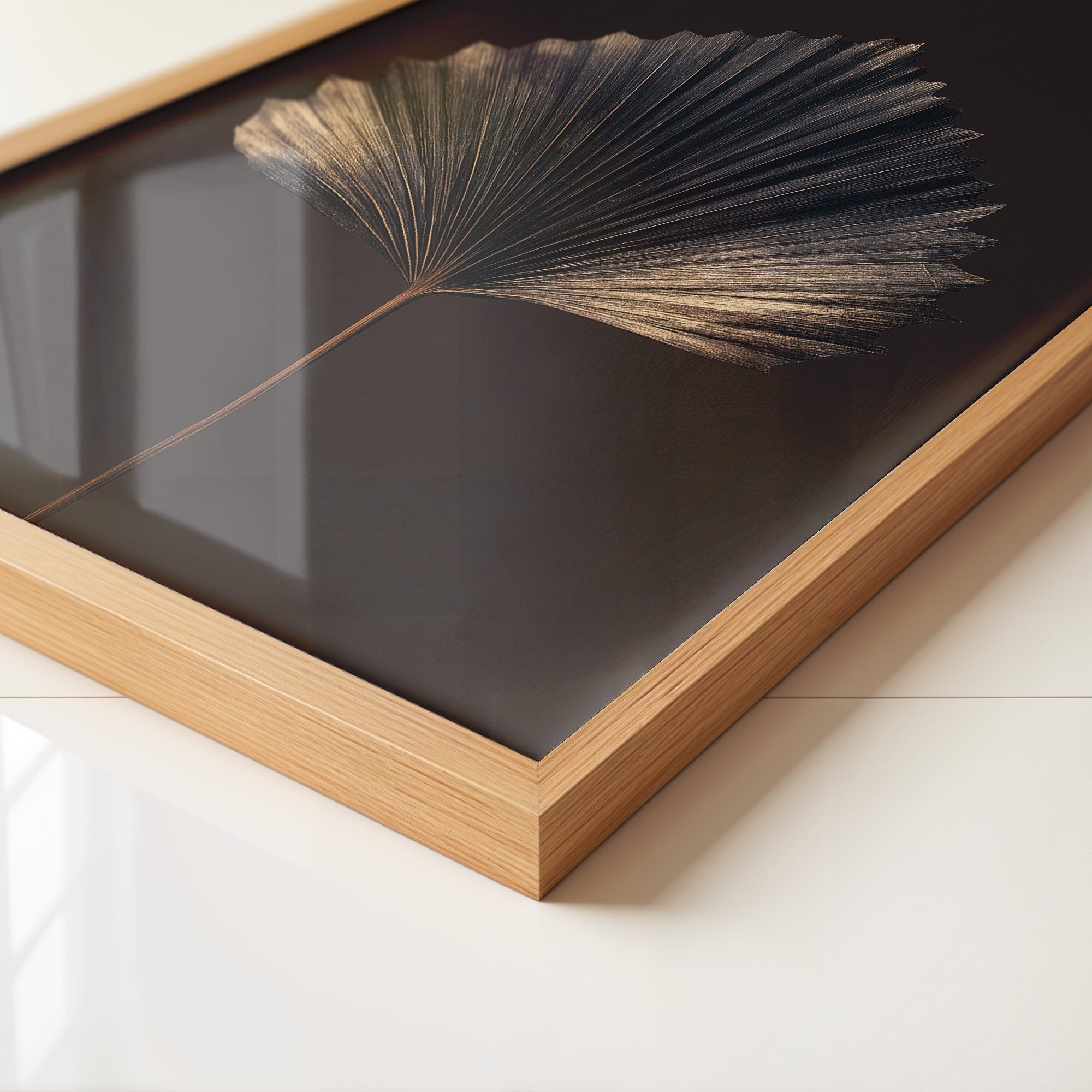 Fächerblatt Goldene Strukturen