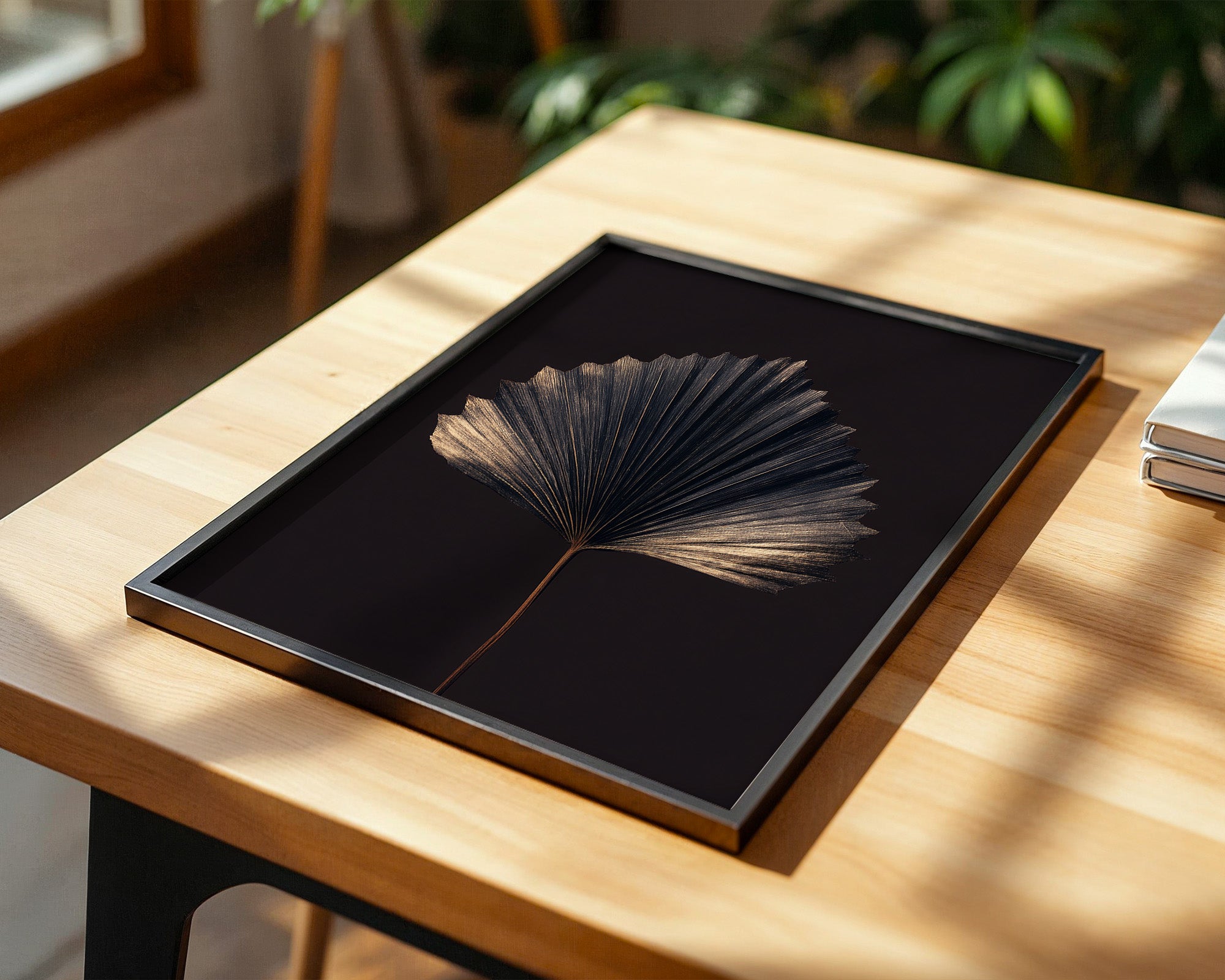 Fächerblatt Goldene Strukturen