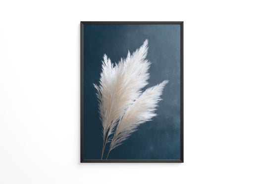 Pampasgras sanft auf Dunkelblau